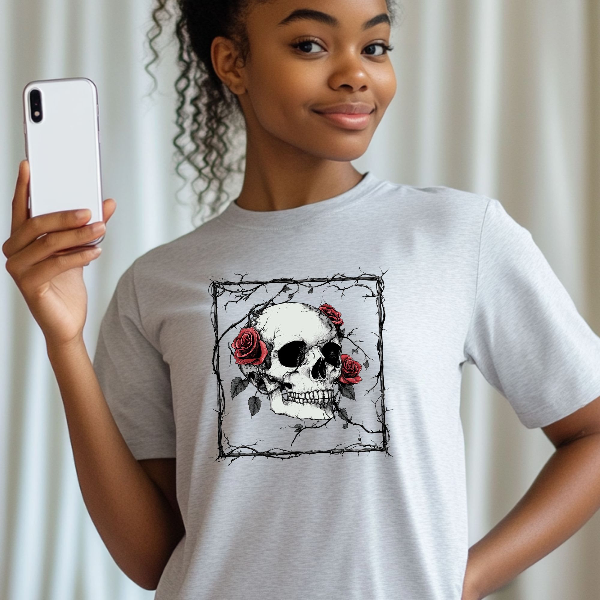 Skull and Roses Gothic Tee