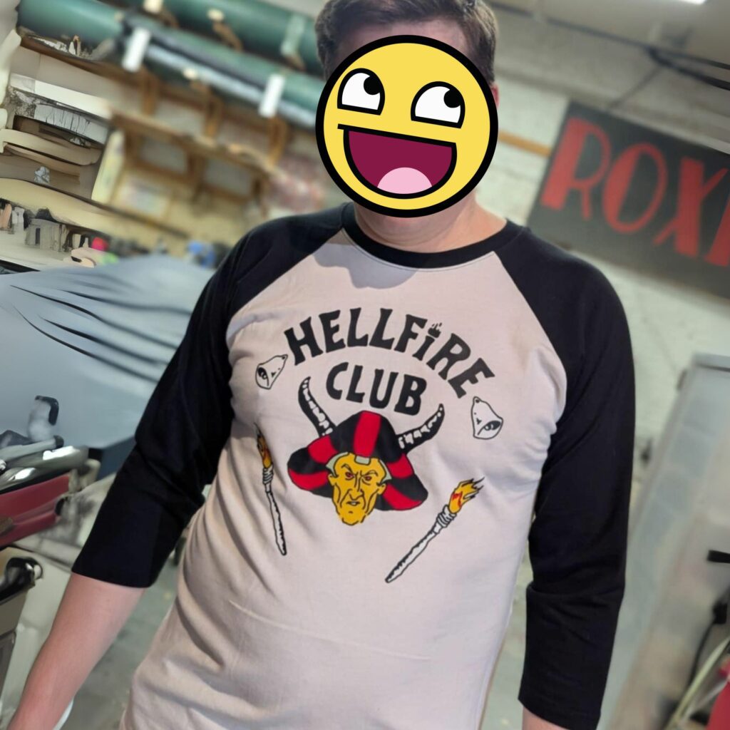 Hunchback Inspired: Custom Hellfire Club 3/4 Sleeve Raglan