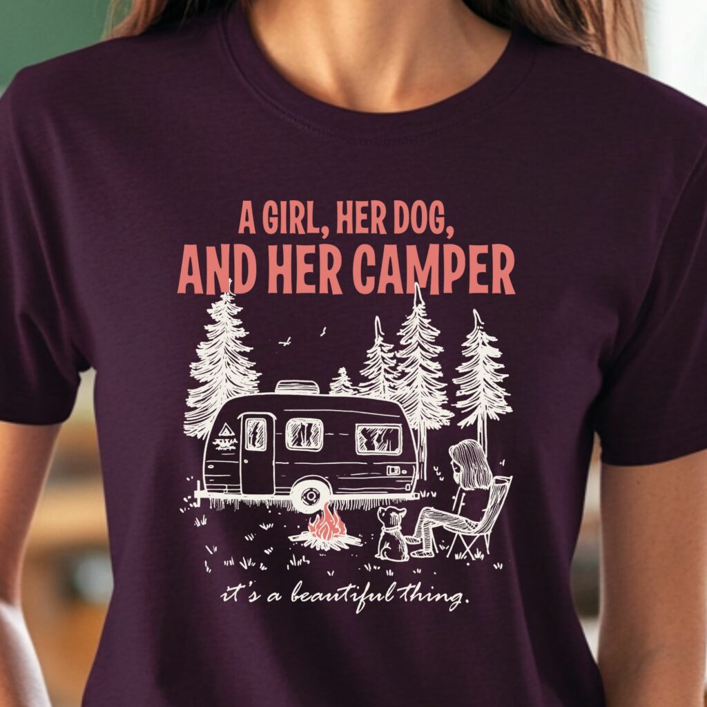 A Girl, Her Dog, and Her Camper